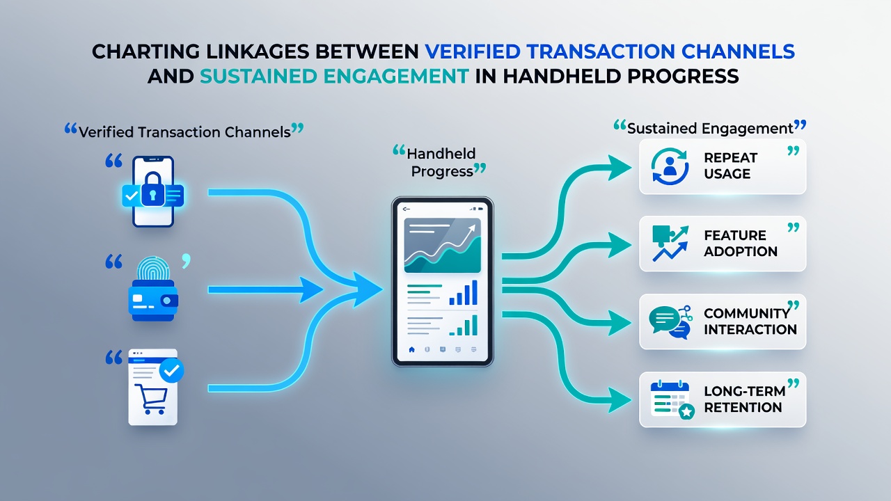 Illustration of mobile device interface displaying progressive jackpot linkages