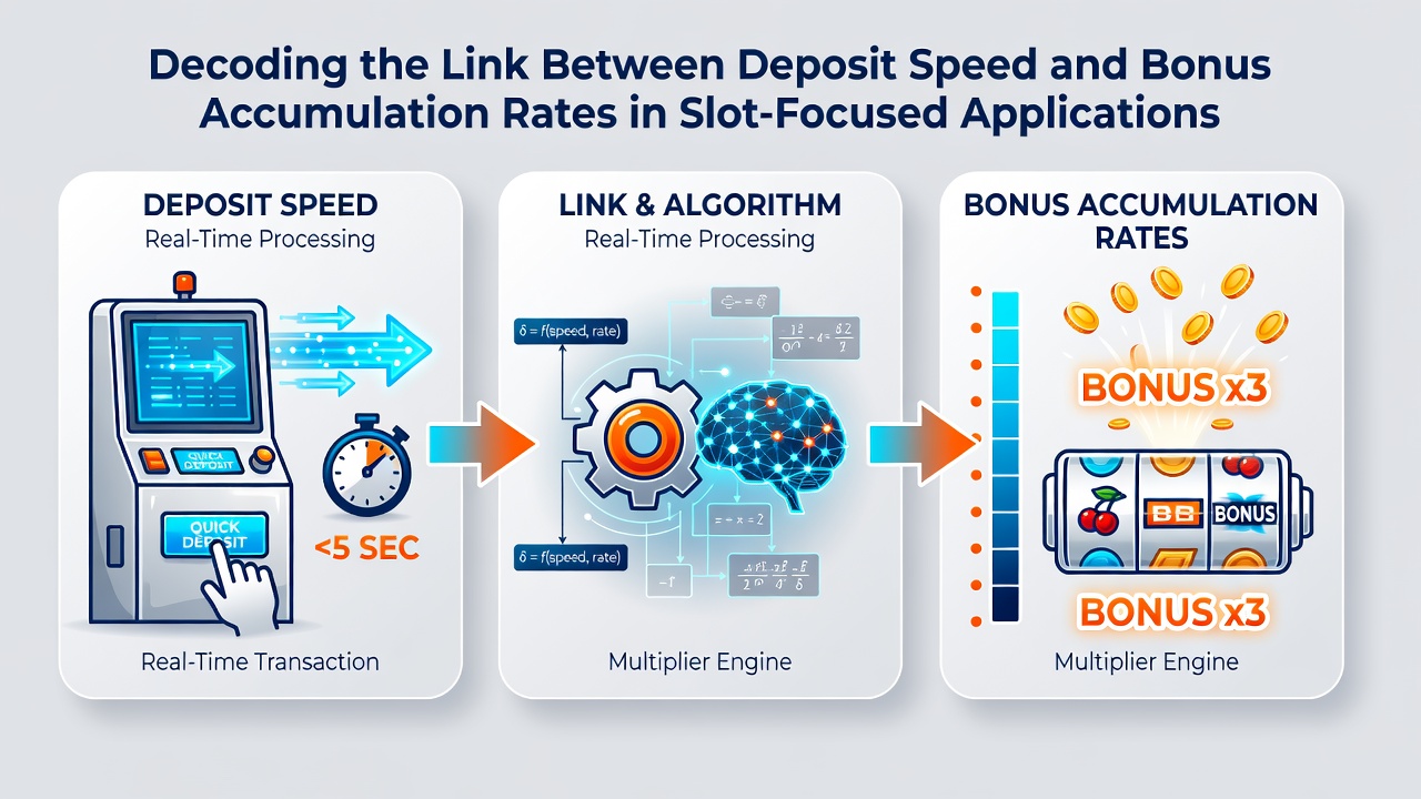 Chart comparing average bonus accumulation rates across various deposit speed categories in slot applications