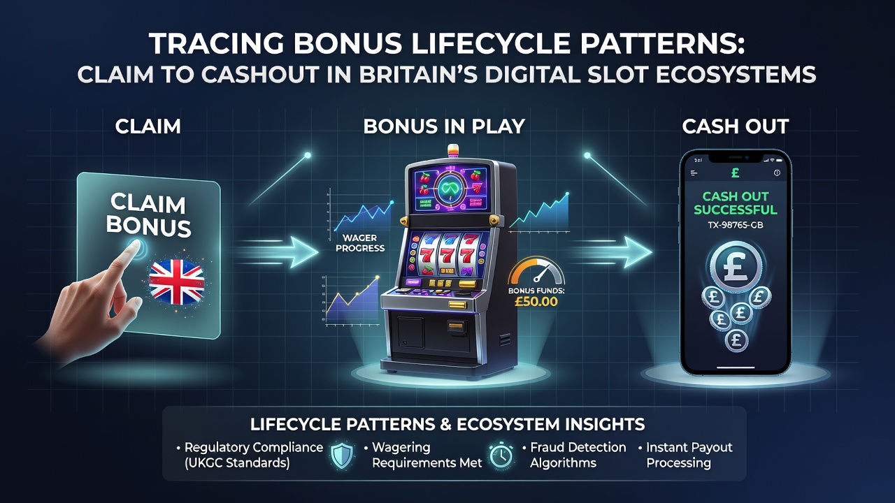 Infographic detailing wagering requirements and cashout processes on UK slot sites